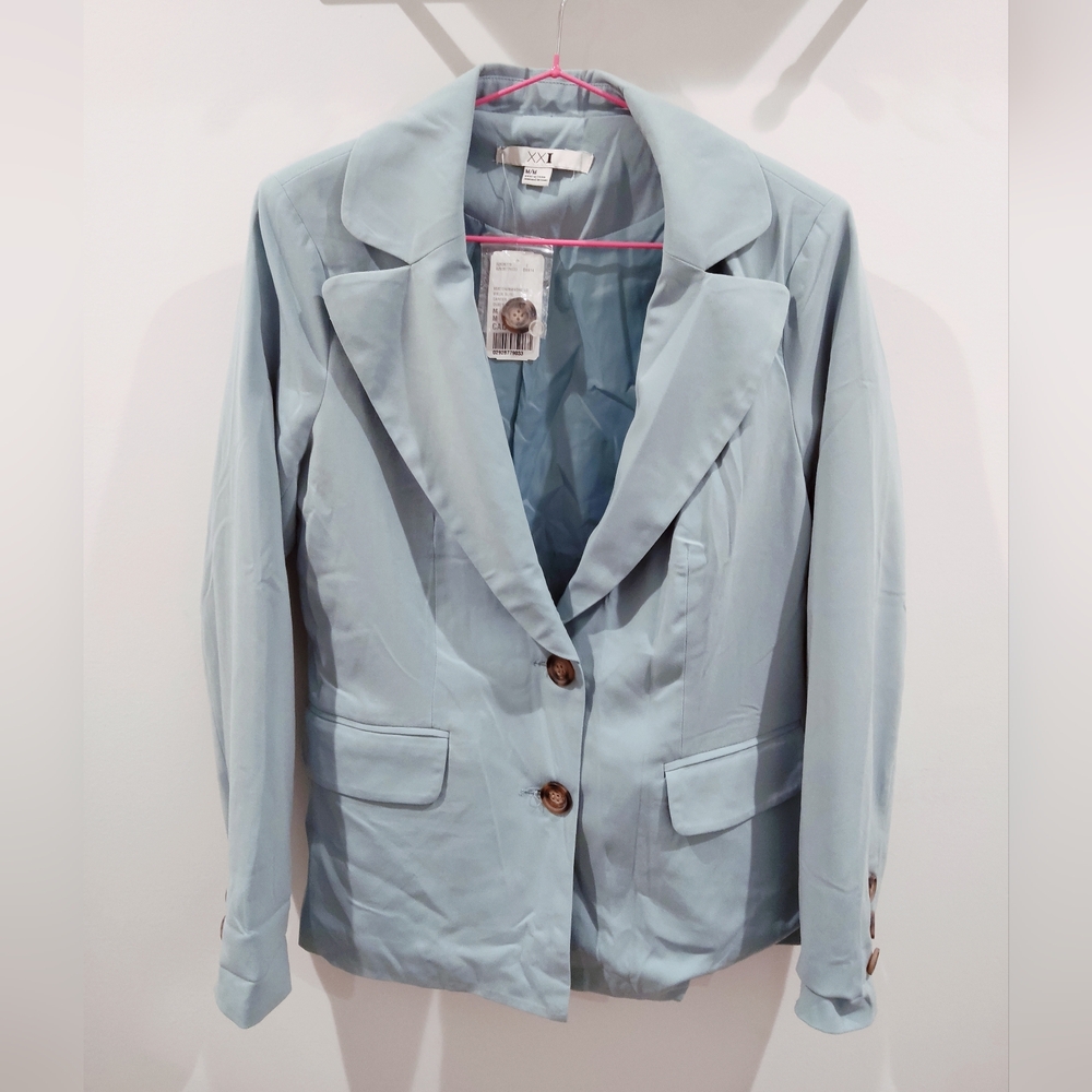 [New] Forever 21 Women's Light Blue Blazer